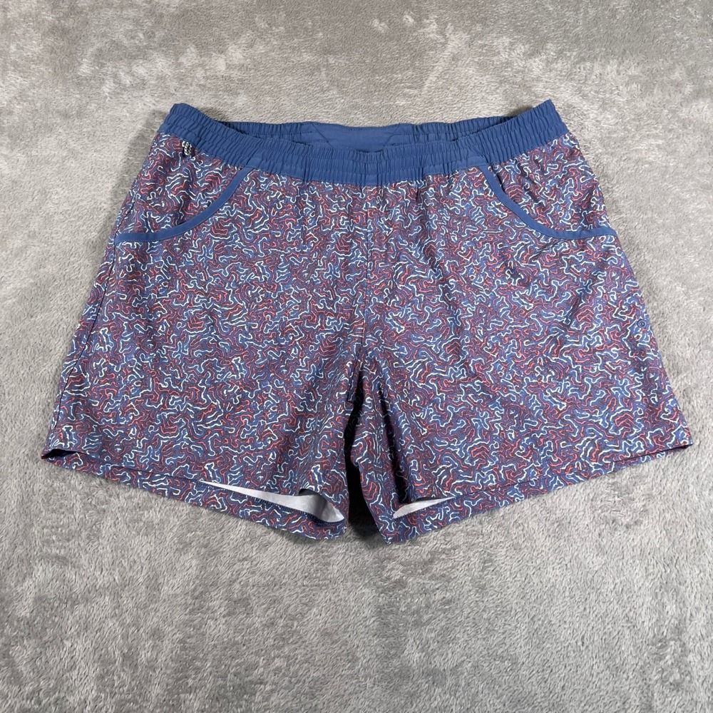 Columbia Swimtrunks Shorts Mens Large Purple Geometric 5" Inseam Quick Dry